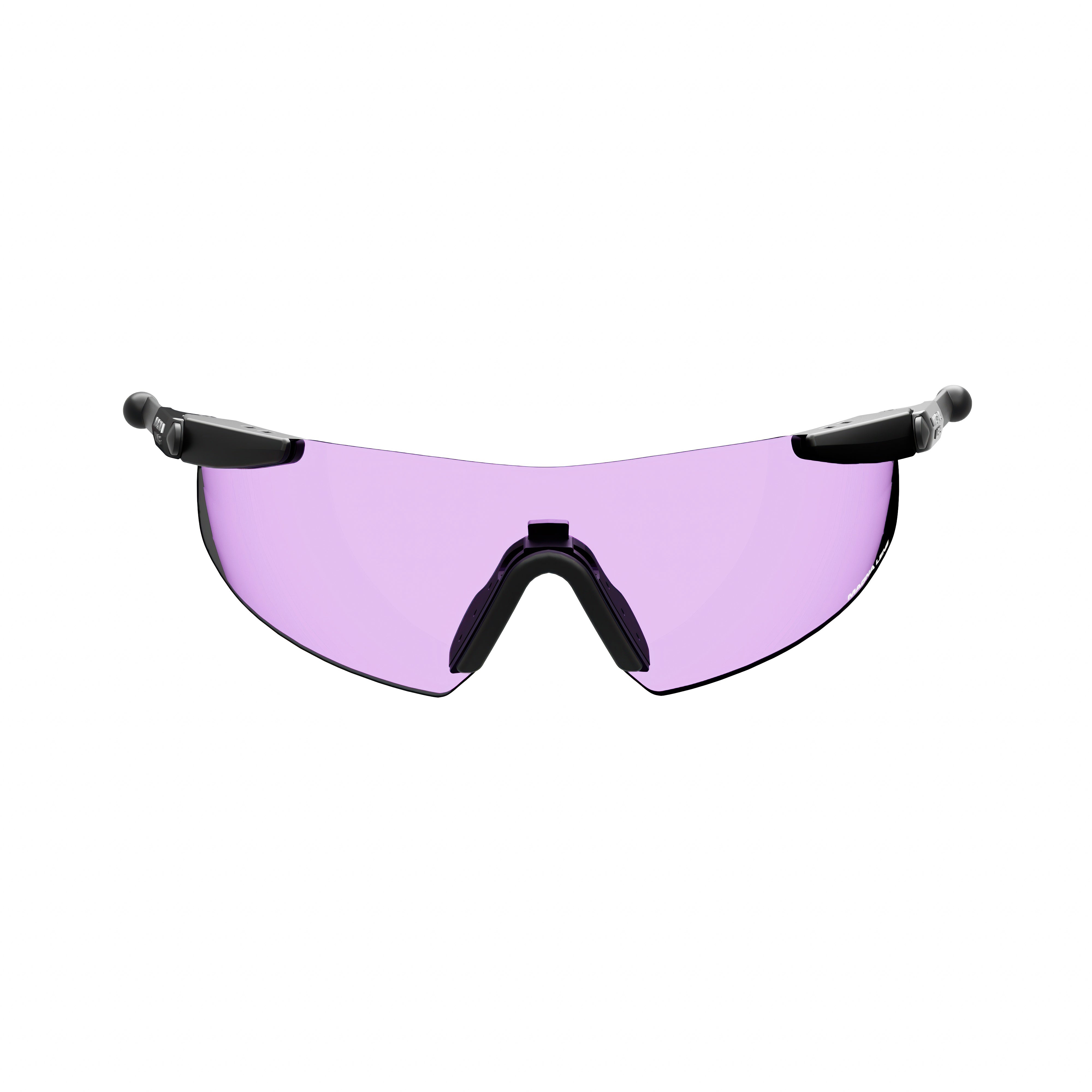 ML Pro Shooting Glasses with light purple lens designed for improved orange target visibility against green backgrounds in moderate light environments - Front View