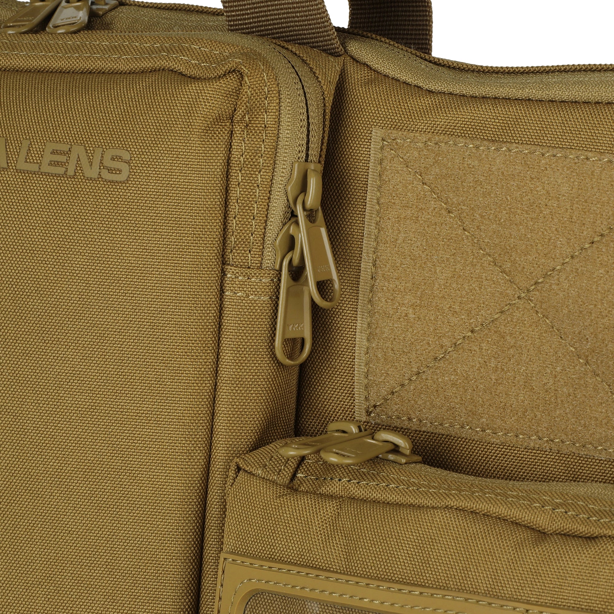 Zippers on gun range target carrier