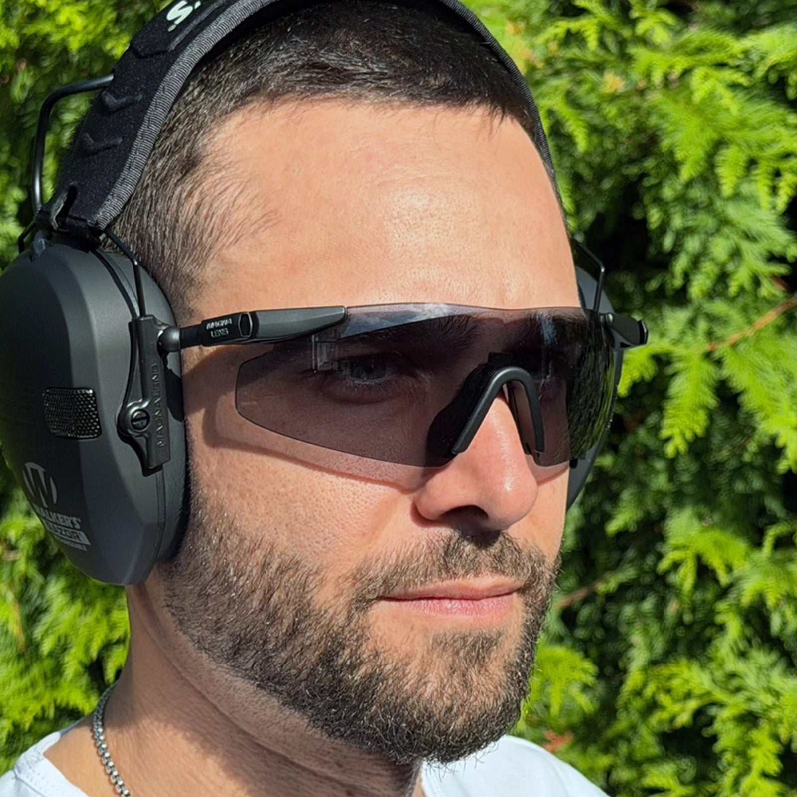 Man wearing ML Pro with grey lens