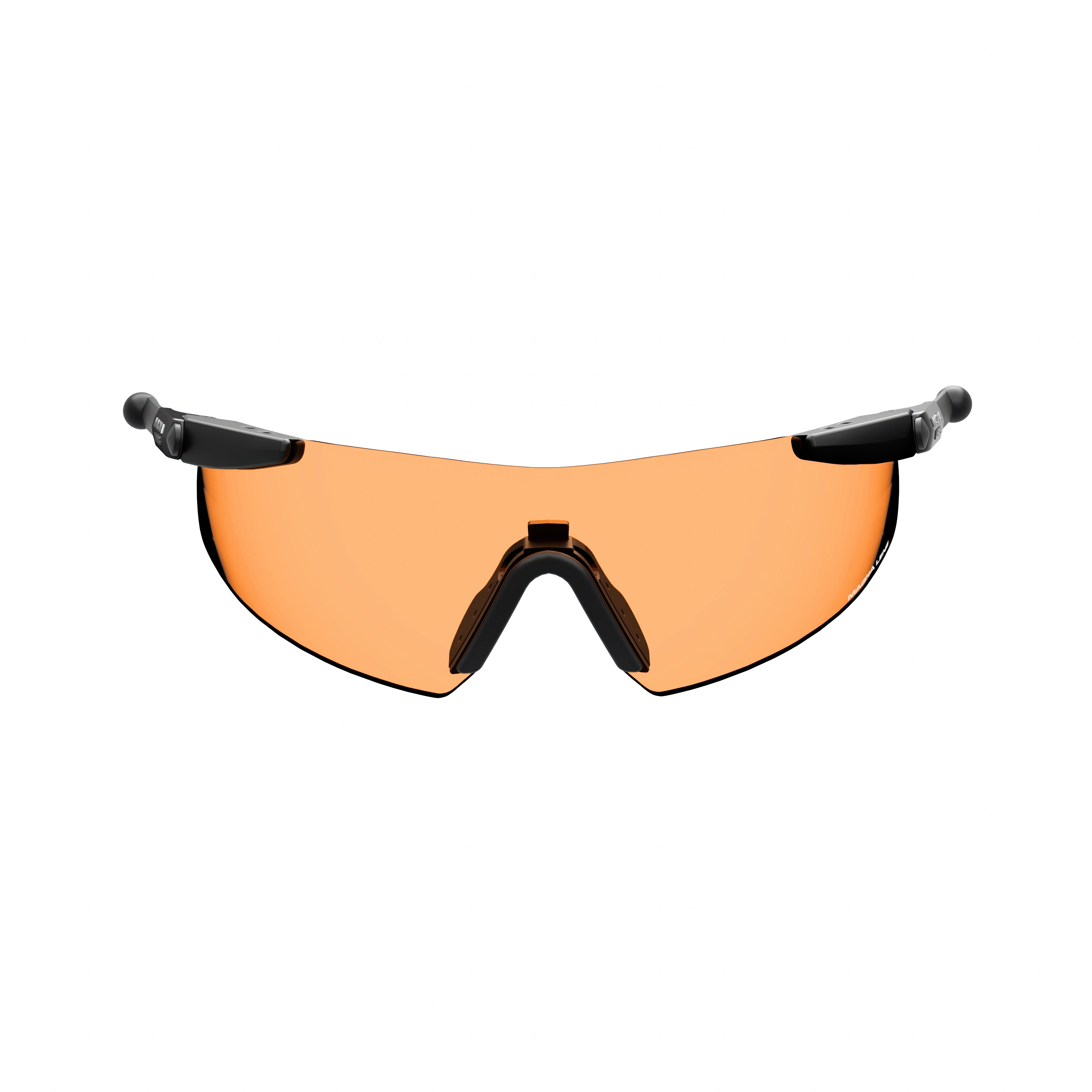 ML Pro Shooting Glasses with orange lens for enhanced contrast in low-light or overcast conditions - Front View