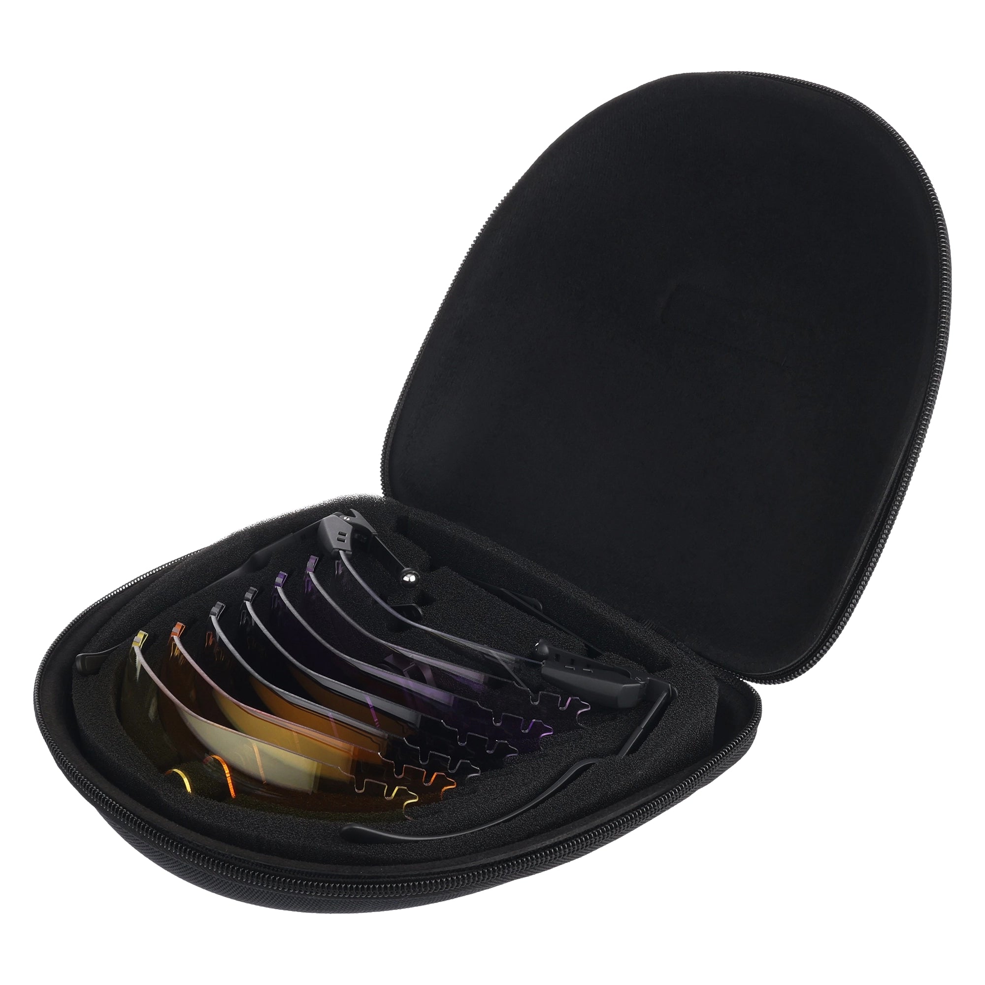 Custom Magna Lens® Rigid Zipper Case for 1 Set of Eyewear Plus 6 Lenses