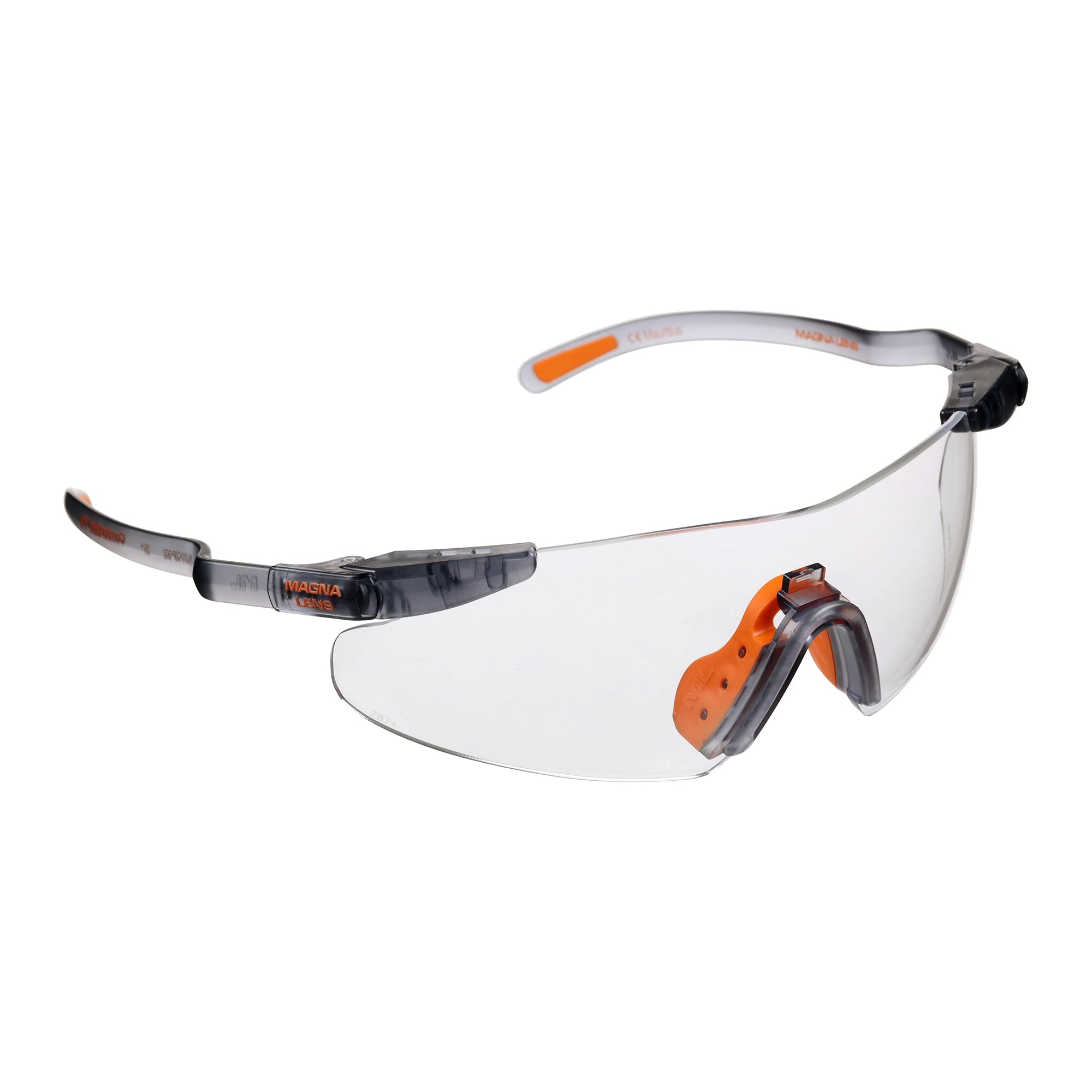 Magna Lens® ComfortSafe® Pro - Premium Patented Magnetic Industrial Safety Glasses - Clear Lens