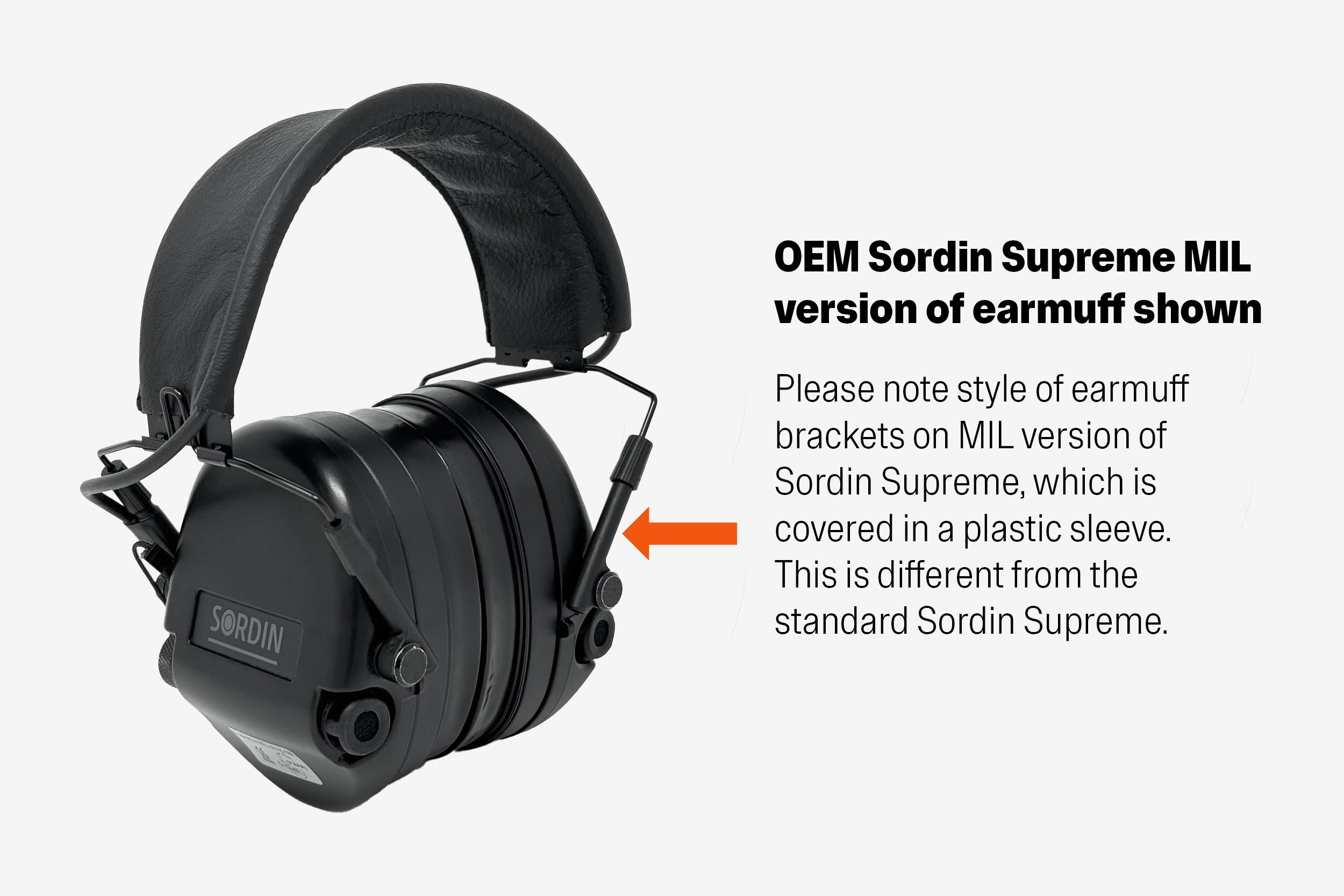Magna Lens® Snap On Adapter Set for Sordin® Supreme MIL Earmuffs (adds a magnetic connection to Sordin® Supreme MIL earmuffs)